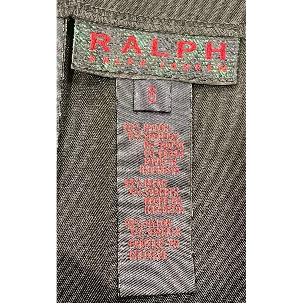 Ralph By Ralph Lauren Womens Side Zip Knee Length Satin ALine Skirt Black Size 6 - Picture 5 of 5